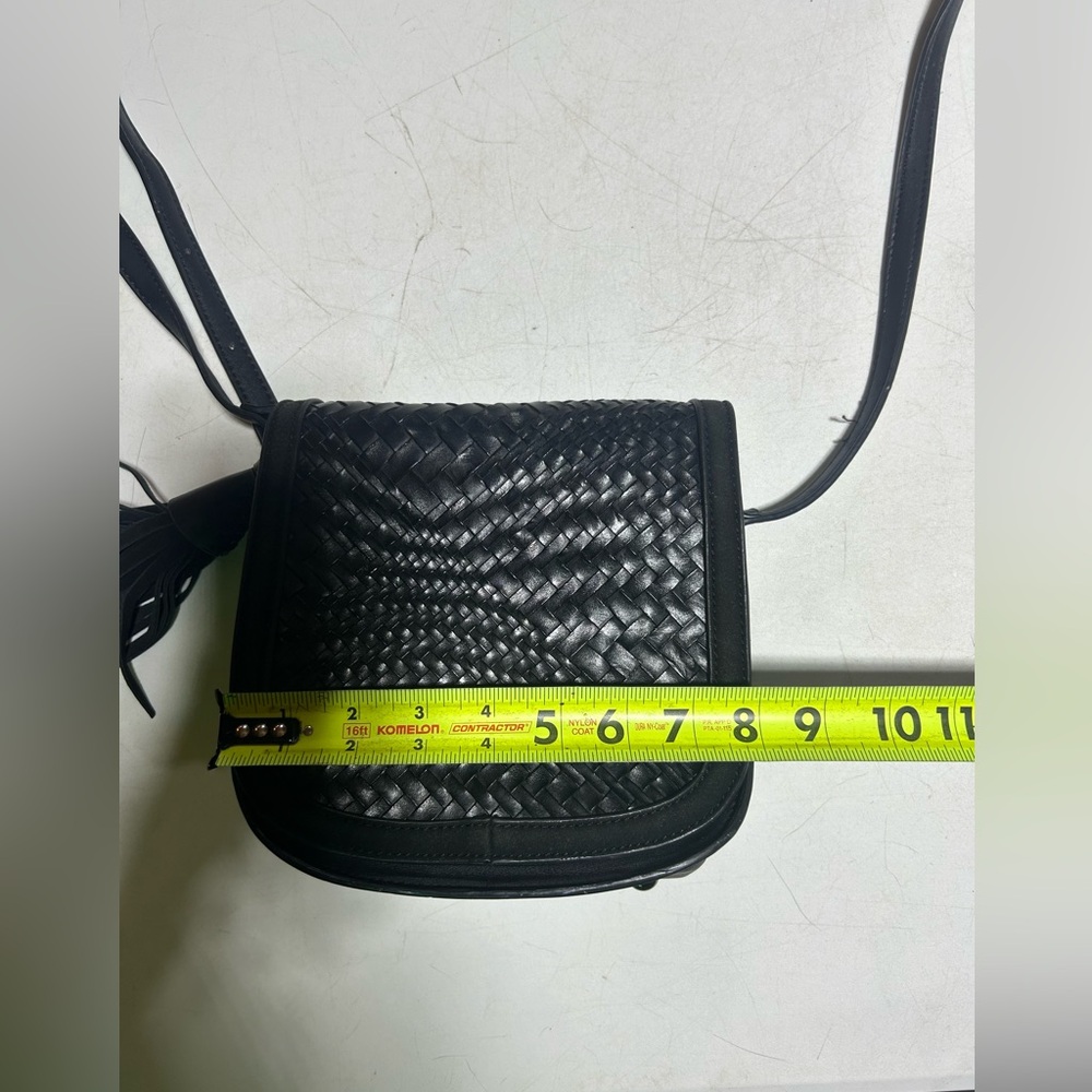 Gussaci Faux Leather/Suede Black Shoulder Bag - Picture 9 of 11